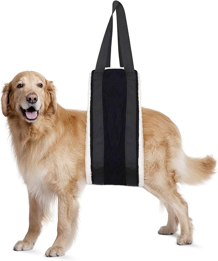 20-150lb Dog Sling for Large Dogs Hind Leg Support, Hevy Duty Portable Dog Lift Harness for Back Legs, Dog Hip Harness Large Breed, Dogs Lifter to Help Lift Rear for Senior/Injured Dog (Black)