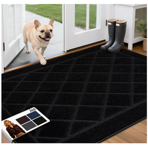 JSEI Dirt Trapper Door Mat 36"x60", Black
Non-Slip Washable Entryway Mats, Dog Door Mat, Absorbent Floor Mats, Low Profile Welcome Mat for Front Back Door