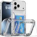 for iPhone 17 Pro Max Wallet - Style Protective Case with Card Holder (Holds 5 Cards) - Clear