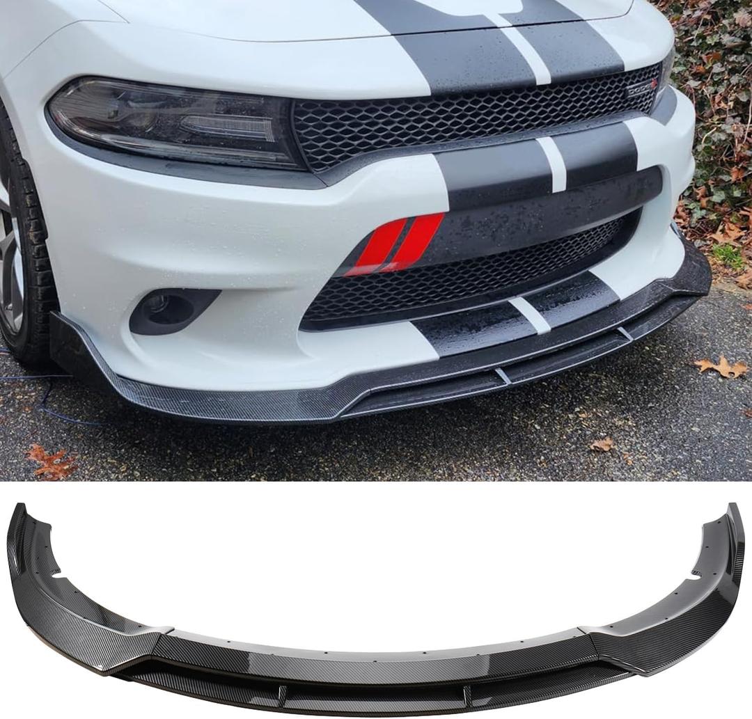 Front Lip for Dodge Charger 2015-2023 Bumper Lip for SRT GT R/T Scat Pack