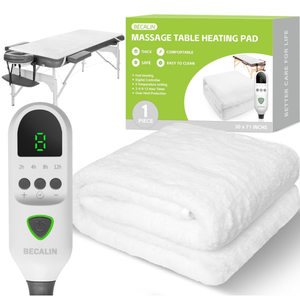 Massage Table Warmer Heating Pad Professional SPA Massage Bed Warmer with Timer, 9 Heat Settings, Overheat Protection for Massage Bed & Spa, Thickened & Soft Fleece, 30" x 71"