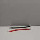 1/0 AWG Flexible Battery Cable with 5/16" Terminals - OFC Pure Copper Inverter & Welding Wire for Automotive Solar RV Motorcycle (Red + Black 1FT Pair)