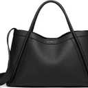 NEWBELLA Tote Bag for Women, Vegan Leather Crossbody Shoulder Bag, Top Handle Satchel Purse for Work, Travel, Daily Use
