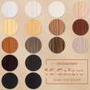 Epakh 864 Pcs Screw Covers Wood Stickers for Furniture 0.83 Inch Screw Hole Stickers Waterproof PVC Cover Caps Adhesive Wood Grain Decals for Holes Wall Cabinets Bookcase Desk(Basic Color)