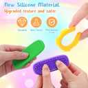 16 Pcs Sensory Worry Stones Textured Anxiety Stones Sensory Tools for Adults Stress Relief Items Autism Gift (Rectangle)