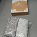 Bassinet Sheets Compatible with Baby Delight Beside Me Dreamer Bassinet, 2 Pack, 100% Jersey Knit Cotton Fitted Sheets, Breathable and Heavenly Soft, Grey and White Print for Baby
