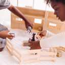Melissa & Doug Fold and Go Wooden Horse Stable Dollhouse with Handle and Toy Horses (11 pcs)