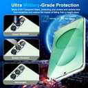 firtstnow 3 Pack for Samsung Galaxy S25 Plus Screen Protector Tempered Glass + 3 Pack Camera Lens Protector, Military Grade Shatterproof, 9H Hardness, Fingerprint Unlock, Case Friendly 6.7 Inch
