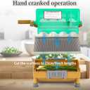 Moongiantgo Commercial Hand Scallion Cutter Green Onion Chopper Shredder Slicer, Stainless Steel Blade, Make 3MM Chopped Scallions/Green Onions/Spring Onions/Leeks/Cilantro/Garlic (Hand Crank)