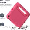 for Walmart Onn 7 inch Tablet Case Gen 3 2022(Model:100071481), Light Weight Shockproof Durable Kids Cases with Convertible Handle Stand for Boys Girls, Rose