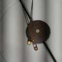 Cuspin Modern 24 Inch Wall Clock, Minimalist Wood and Metal Wall Decor Clock with Walnut Dial, Silent Non Ticking Battery Operated Clock for Living Room, Kitchen, Office, Bedroom