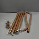 Blackout Wrap Around Curtain Rods for Windows 48 to 84 Inch:Room Darkening Imitation Wood Curtain Rod Heavy Duty Adjustable 1Inch Wooden Curved French Return Wraparound Drapery Rods Round Hidden