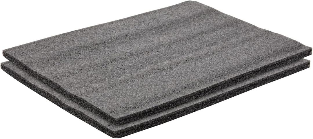 Okuna Outpost Foam Sheets - 16 x 12 x 0.5 in, Black, 2-Pack - High Density Polyethylene Padding & Packing Foam Pads for Backpack Bottom Padding & Tool Case Inserts - Customizable Craft Cushioning