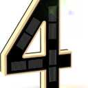 ISUNMEA 9 Inch Solar Lighted House Numbers for Outside, Light Up Waterproof LED Address Numbers Signs for Houses, Large Personalized Illuminated Exterior Modern House Numbers Light (4-Black, 9IN)