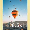 JCJMY 8.5x11 Picture Frame Gold for Wall Hanging or Tabletop, Wall Mounting Horizontally or Vertically, 8.5 x 11 Wall Gallery Poster Photo Frame with Durable Shatter Resistant Plexiglass,Gold