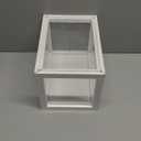 yarlung Clear Acrylic Wedding Card Box, White Wooden Card Box for Party Reception, Thick Money Box Gift Card Holder for Election Ballot, Baby Shower Birthday Graduation