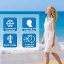 Reusable Cooling Neck Wrap for Hot Weather, Neck Cooling Tube, Adjustable Cold Therapy Wrap for Outdoor Sports, Golf, Gardening, Transparent PVC with 6Hrs Cooling, Adult & Youth (Green)