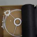 Small Lamp Shade, Black Drum Lampshade 8.7''Top X 8.7'' Bottom X 7.9'' High, Replacement Lamp Shade Natural Linen Hand Crafted for Table Lamps Floor Lamps Chandelier Lamp, Easy Assembly Required