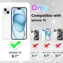 PERRKLD for iPhone 15 Magnetic Clear Case, Compatible with MagSafe