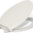 KOHLER 4636-RL-47 Cachet ReadyLatch Elongated Toilet Seat Slow Close, Soft Close Toilet Seat Quiet Lid, Contoured Grip-Tight Bumpers Installation Hardware, Apartment Essentials. Almond