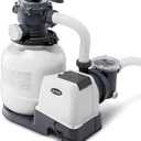 Intex SX2100 Krystal Clear Sand Filter Pump for Above Ground Pools: 2100 GPH Pump Flow Rate  Improved Circulation and Filtration  Easy Installation  Improved Water Clarity  Easy-to-Clean (2,100 Gallons Per Hour)