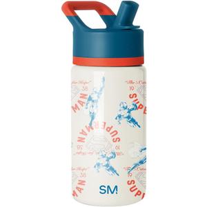 Simple Modern Kids Summit Water Bottle with Straw Lid | DC Comics Superman 14oz Insulated Stainless Steel Cup for Boys, Girls, School | Superman Stand for Hope