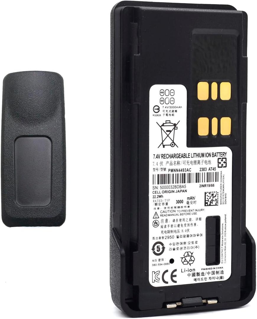 PMNN4409 PMNN4491 PMNN4493 PMNN4544 Battery for Motorola Radios XPR3300 XPR3300E XPR7550 XPR7550E XPR7350 XPR7380 XPR3500 XPR3500E Walkie Talkies Battery Li-ion 3000mAh