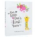 Ronica First Year Baby Memory Book & Baby Journal - Modern Baby Shower Gift & Keepsake for New Parents to Record Photos & milestones - Five Year Scrapbook & Picture Album for boy & Girl Babies (Giraffe Unisex)