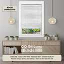 Cordless Room Darkening Venetian Blind - 30 Inch Width, 64 Inch Length, 2" Vinyl Slat Size - White - GII Luna Light Filtering Horizontal Mini Windows Blinds for Interior by Achim Home Decor