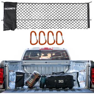 Envelope Cargo Net for Colorado/Canyon - Fits 2023-2025 - Upgraded 5mm Bungee - Integrated Storage Bag - Heavy Duty Carabiners - Designed in USA