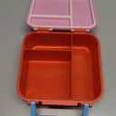 Bento Box for Kids with Soup Thermos(9oz) Kid Bento Lunch Box with Leak Proof Insulated Food Jar, Hot & Cold Lunch Container Set for School Girls Boys, 4-Compartments, Pink/Orange