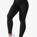 MOOSLOVER Women V Cross Waist Butt Lifting Leggings with Pockets High Waisted Yoga Pants( XL, Black)