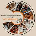 Cozy Halloween Throw Blanket 50x60 Inches - Soft Flannel Oversized Horror Themed Decor for Fall Day of The Dead, Featuring Witch Designs, for Women