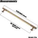 Goo-Ki Vintage Retro Antique Brass Zinc Alloy Cabinet Handles - 10''(256mm) Hole Center Striped Decorations Cabinet Pull Hardware for Bedroom, Kitchen, 6 Pack