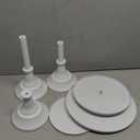 3 Pcs Cake Stand Set - Metal Round 8" 10" 12" Tiered Display Stands Cupcake Dessert Stands for Birthday, Wedding, and Party Decorations, Baby Shower (White)