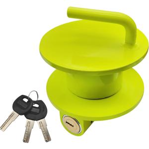 KAYCENTOP Lunette Tow Ring Lock, Pintle Hitch Lock, Tow Eye Lock for 2-1/2 to 3 Inch Lunette Eyes, Bright Green