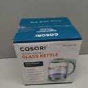 Cosori Electric Kettle, No Plastic Filter & Spout, Tea Kettle & Hot Water Boiler For Coffee & Tea, Water Heater & Teapot, Automatic Shut Off, Borosilicate glass, Green, 1.7L/1500W (1.8 Quarts)