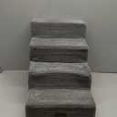 EHEYCIGA Dog Stairs for Bed 18" H, 4-Step Dog Steps for High Bed, Pet Steps for Small Dogs and Cats, Non-Slip Balanced Pet Ramp Indoor, Grey