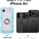 MARKILL Compatible with iPhone Air Case 6.5 Inch 2025 with 360 Degree Rotate Ring Stand, Military Grade Drop Protection Full Body Rugged Protective Case Kids