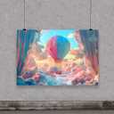 5x3ft Hot Air Balloons Photo Backdrop Dreamy Sky Clouds Backdrop Adventure Girl Baby Shower Background for Girls Birthday Party Diaper Keg Party Decorations Studio Banner Props KUBDJ1454