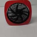 COOL WORKS Comfort Zone 10-Inch Table Fan with 3 Speeds, 180° Adjustable Head & Tilt – Quiet Desk Fan for Home, Bedroom, or Office, Red