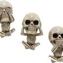 GLEAVI Skull Car Vent Air Freshener Stick 3-Pack Creative Aromatherapy Clip for Automotive Interior Accessories Unique Halloween Car Decoration for Men and Women