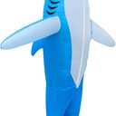 Jranter Inflatable Costumes for Adults - Full Body Standing Shark Costume with Air Pump, Air Blow-up Deluxe Cosplay Party Costume