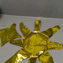 Gold Star Foil Balloons Kit - 6 Pack 12 Point Starburst Cone and Spike Balloons With 10Pcs Four Pointed Stars for Wedding, Baby Shower, Photo Booth, Birthday Party Supplies