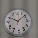 AKCISOT Wall Clock, Modern Small Wall Clocks Battery Operated 8 Inch, Silent Non-Ticking Analog Classic for Office, Home, Bathroom, Kitchen, Bedroom, School(Blue Gray)