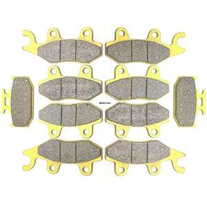 Master Chen Front Rear Brake Pads Parking Brakes for Yamaha Rhino 700 YXR700 2008 2009 2010 2011 2012 2013 FA135 FA165 FA497 MC0017