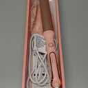 INH Oval Curling Wand for Long Hair - 8" Extra Long Barrel Curling Iron for Loose Curls & Hollywood Waves, XL Oval Wand Deluxe, No Clamp Curling Iron 1 1/2 Inch for Blowout Volume, Dual Voltage Curler