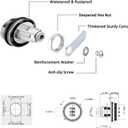 3 Pack Combination Cabinet Lock, Password Coded Cabinet Lock,Combination cam Locks with- Suitable for 1-1/8'' Cabinet Deposit Box Mailbox (Silver, 3pcs for 0.3-0.9 inch)