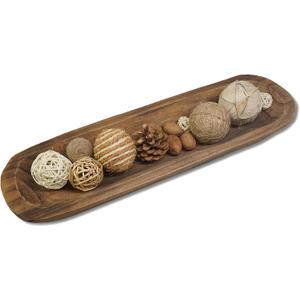 Decorative Bowl Vintage Wooden Dough Bowls Hand Carved, Farmhouse Country, Restaurant, Cafe Decoration, Place Bread, Fruit, Aromatherapy. (20x6x2in)