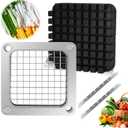 Replacement Chopper 3/8" Blade, Commercial Vegetable Chopper Dicer, French Fry Cutter Stainless Steel Blade for Fruit Cutting Machine Tomato Onion Pusher Block